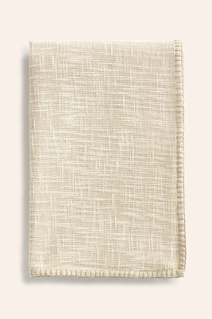 Βαμβακερό κάλυμμα Calma House Asilah 120 x 180 cm μπεζ ASILAH.120P.CRU
