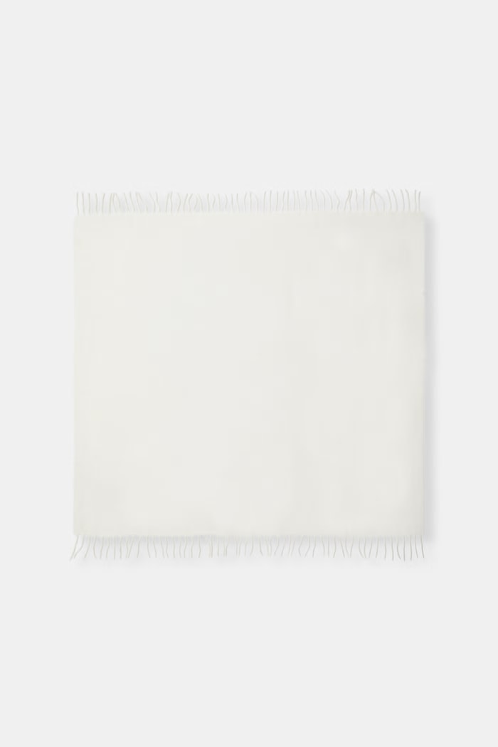 Narzuta z dodatkiem wełny 140 x 170 cm beżowy FIUGGI.RETE
