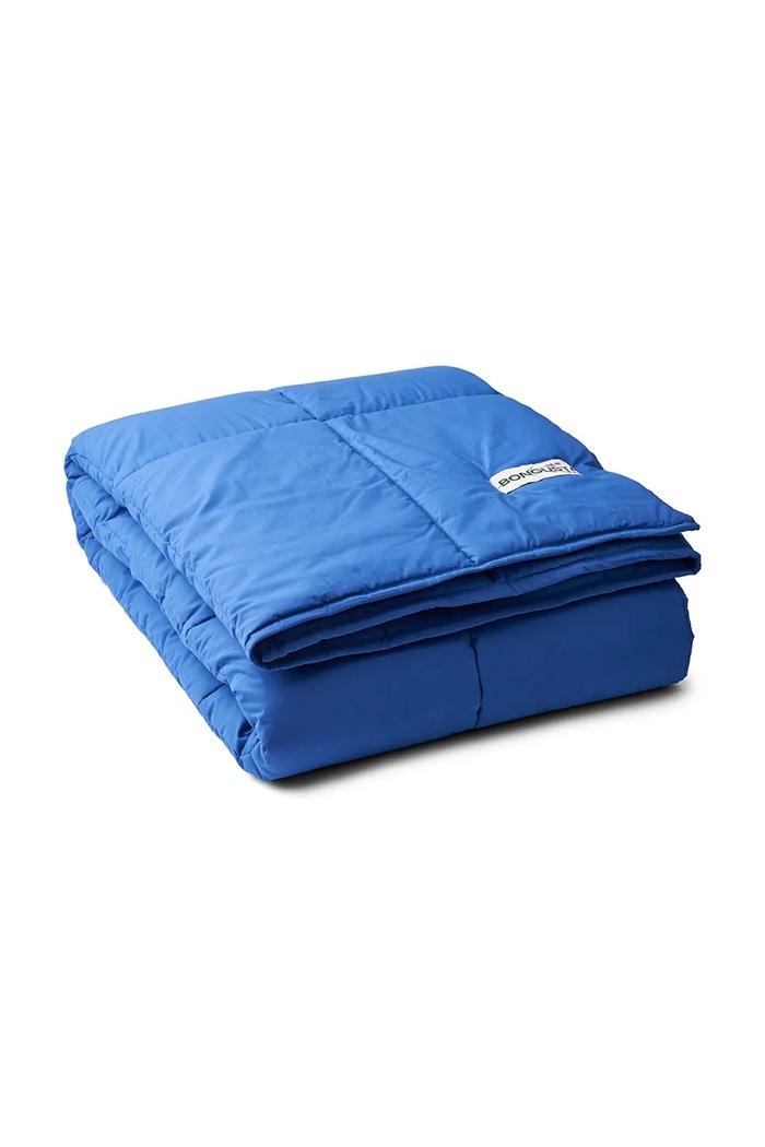 Bongusta cuvertură de pat din bumbac Puffy Blanket 150 x 200 cm albastru BON02.004