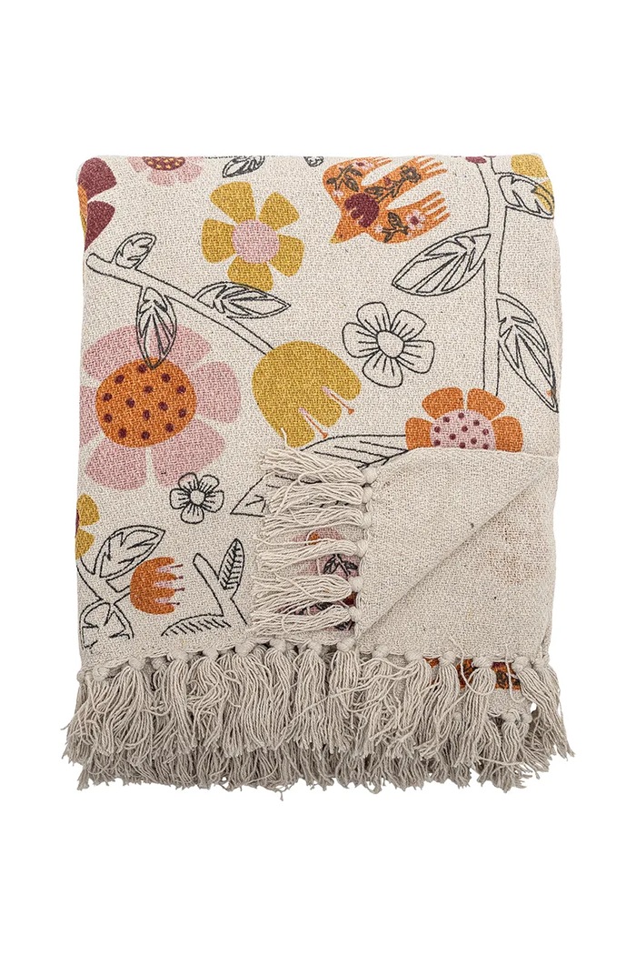 Bloomingville Cuvertură din material textil 160 x 130 cm multicolor 82063139