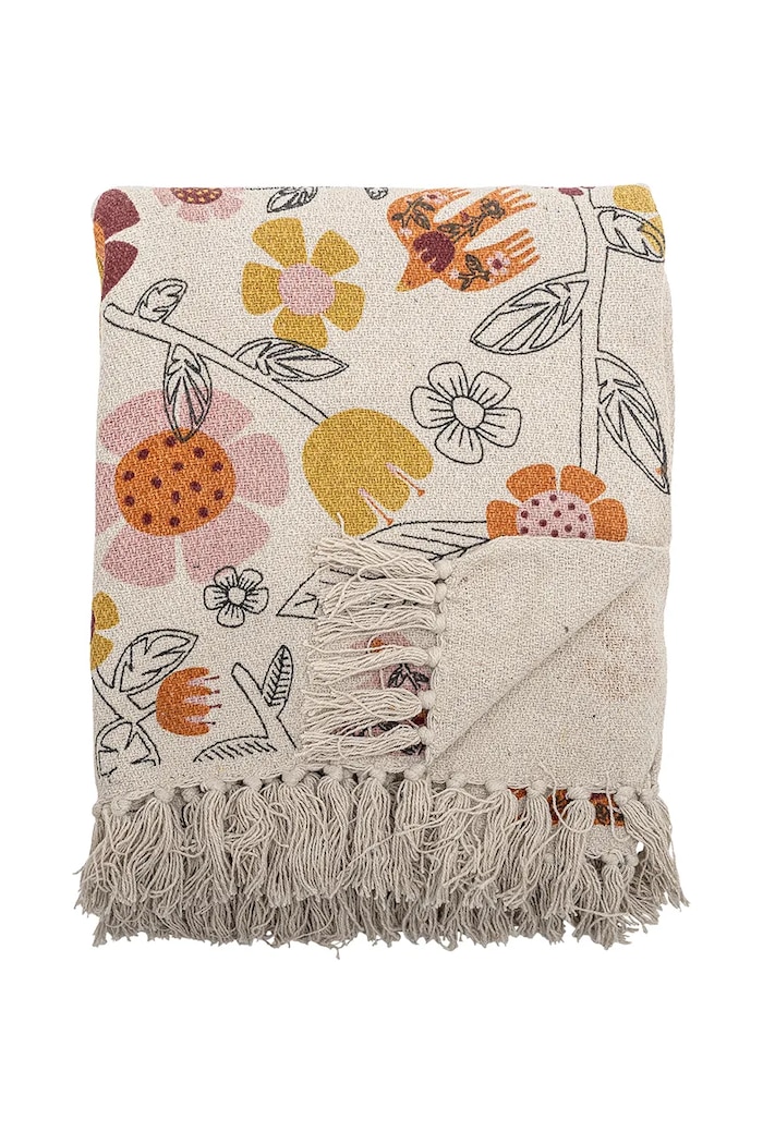 Bloomingville Cuvertură din material textil 160 x 130 cm multicolor 82063139