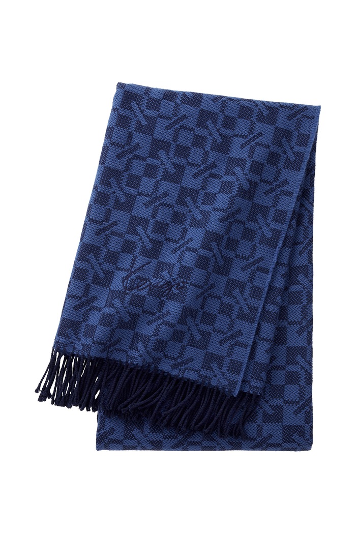 Kenzo Koc z dodatkiem wełny Marine 130 x 170 cm granatowy 1077308