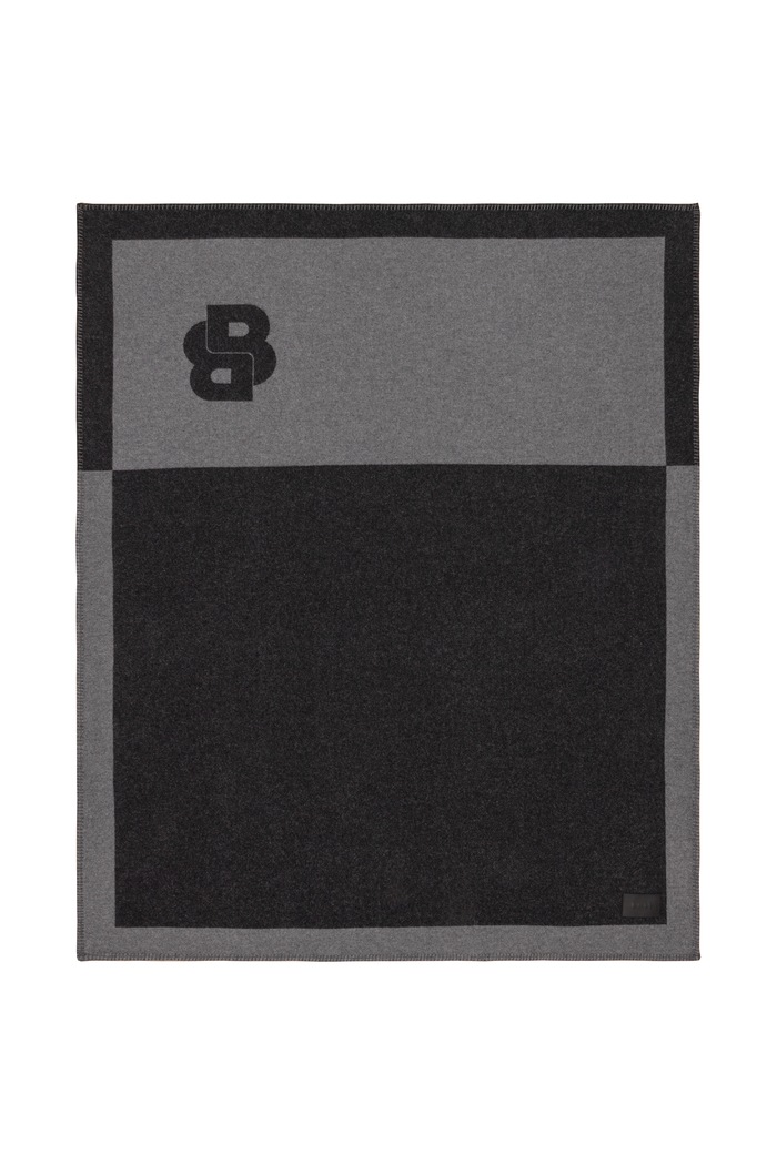 BOSS Κουβέρτα από μαλλί SIGNATUR Graphit 130 x 170 cm 1072540 γκρί AA00
