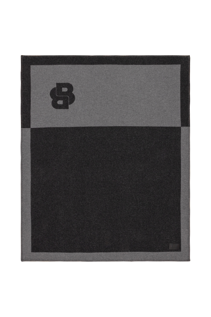 BOSS Κουβέρτα από μαλλί SIGNATUR Graphit 130 x 170 cm 1072540 γκρί AA00