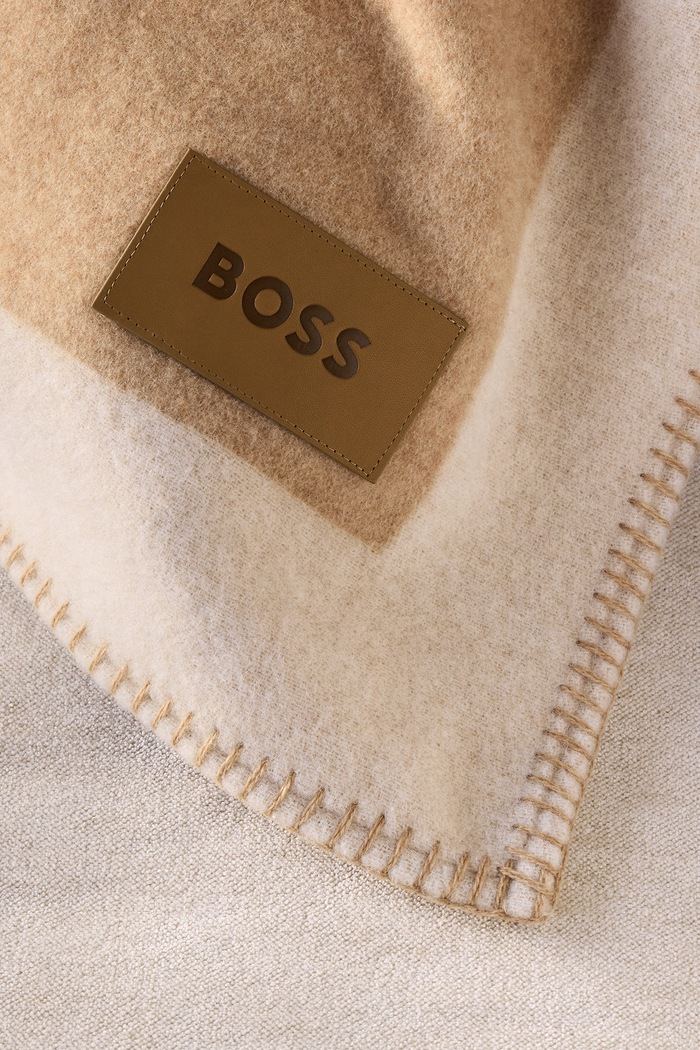 BOSS Koc z wełną SIGNATUR Beige 130 x 170 cm 1072539