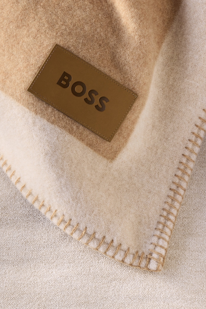 BOSS Koc z wełną SIGNATUR Beige 130 x 170 cm 1072539