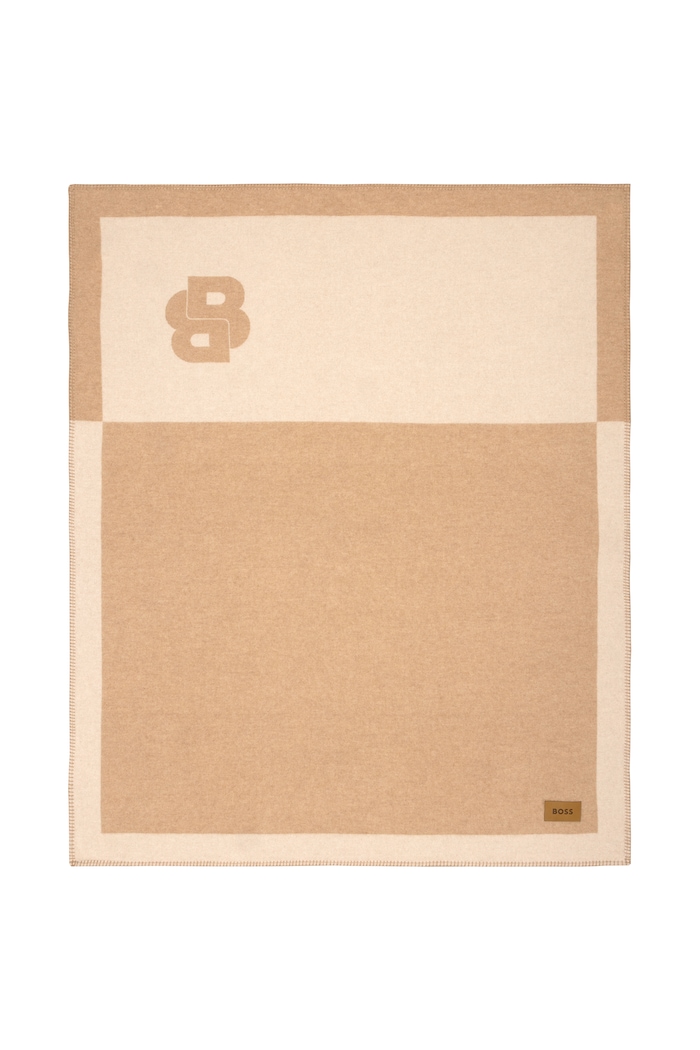BOSS Koc z wełną SIGNATUR Beige 130 x 170 cm 1072539 beżowy AA00