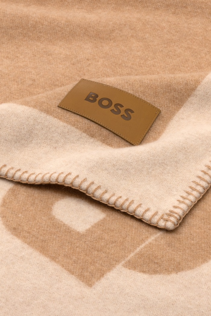 Koc z wełną SIGNATUR Beige 130 x 170 cm BOSS 1072539 beżowy