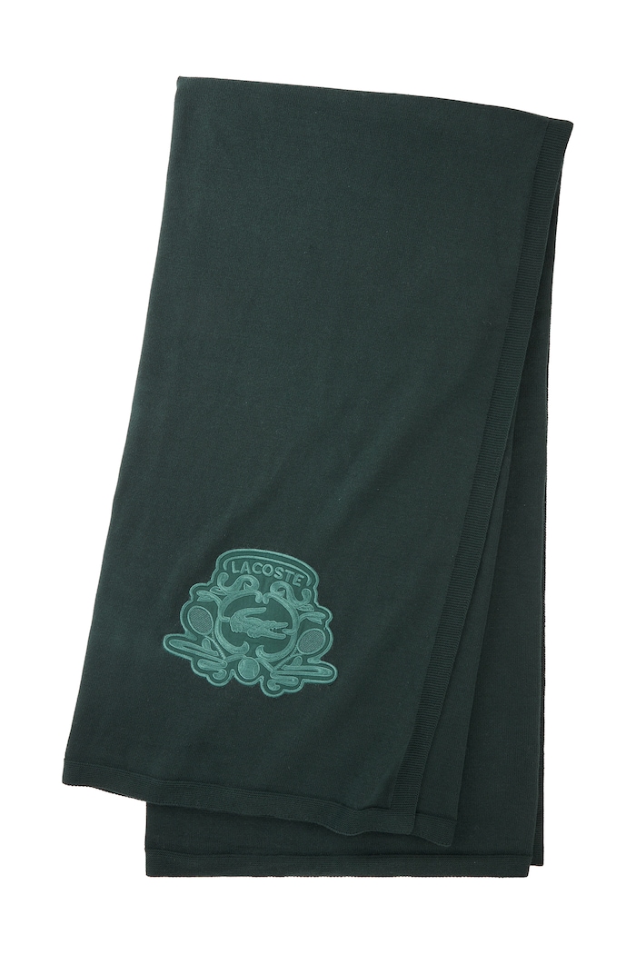 Lacoste Koc bawełniany LBLASON Vert 130 x 170 cm zielony 1074718
