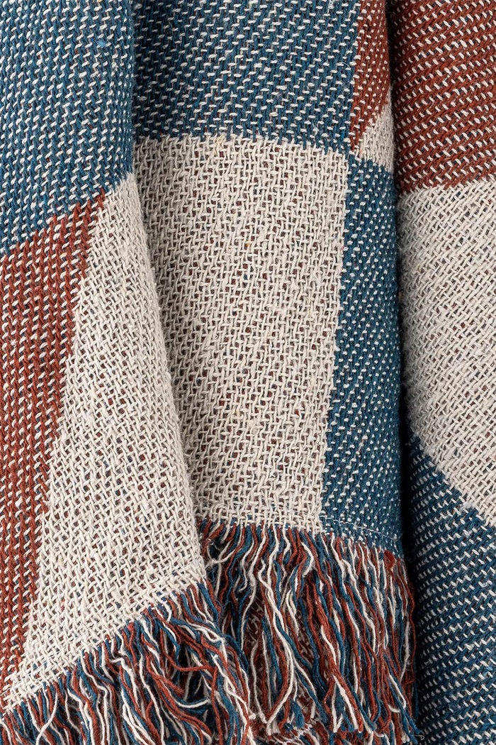 Salon i sypialnia Bloomingville Narzuta z bawełną 160 x 130 cm 82069349 multicolor