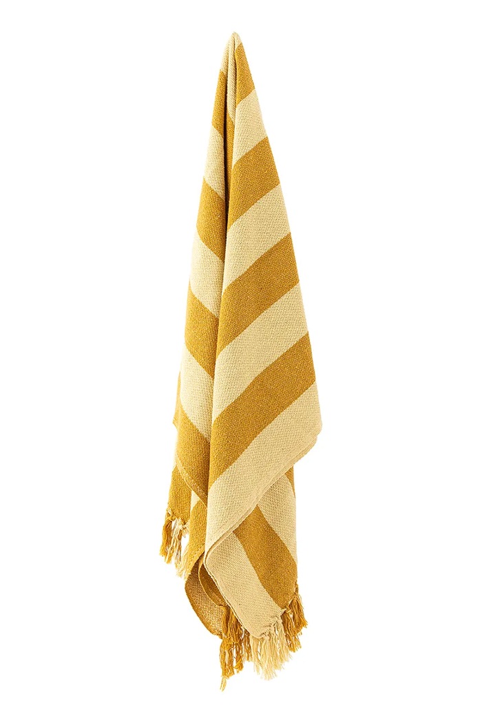 Bloomingville Narzuta z bawełną 160 x 130 cm 82063495 żółty AA00