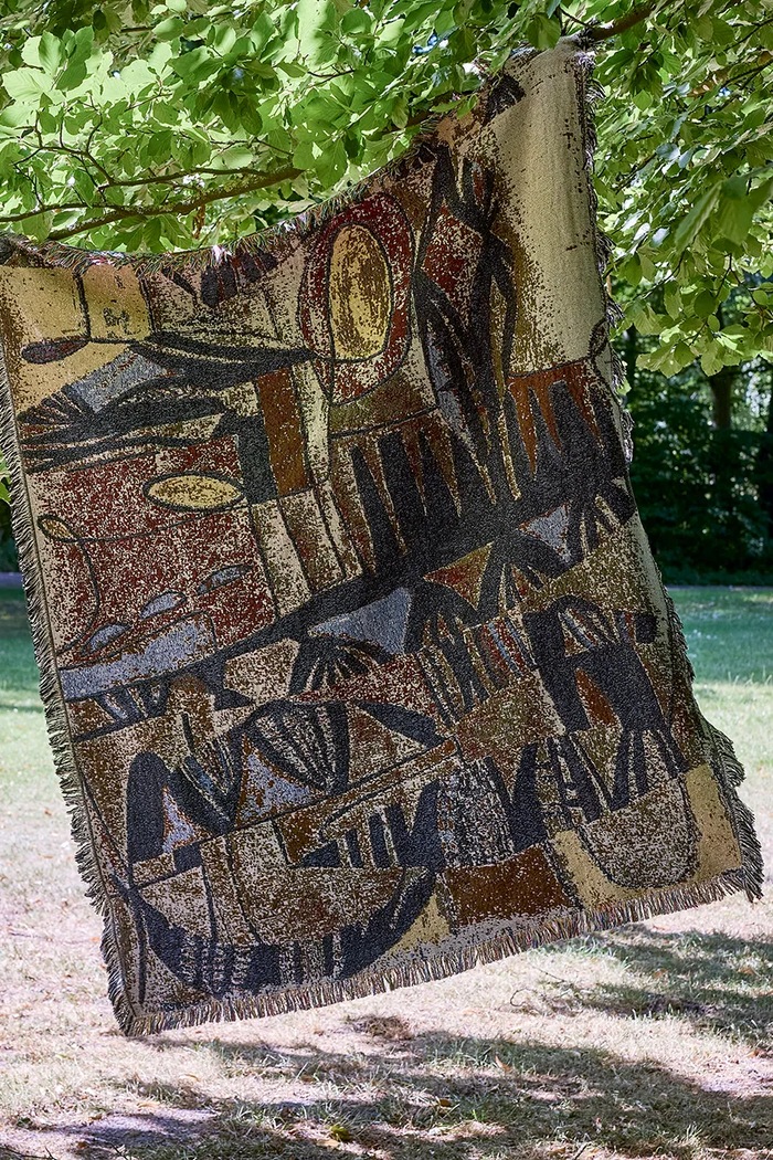 Narzuta z bawełną 160 x 130 cm Bloomingville multicolor 82073175