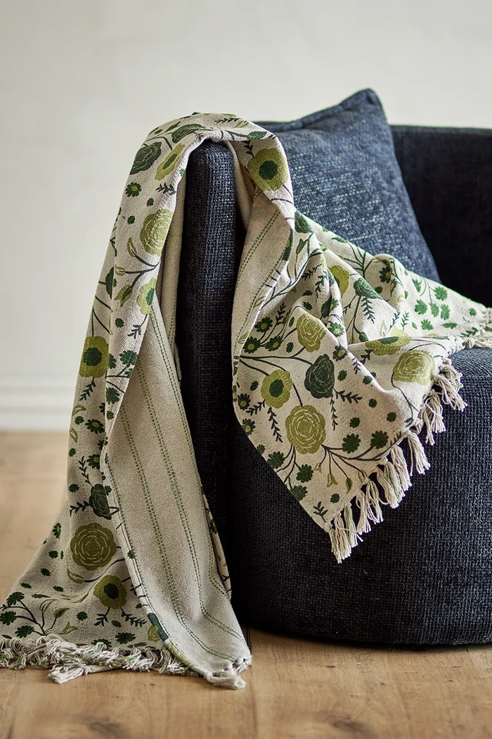 Narzuta z bawełną 160 x 130 cm Bloomingville 82063536 multicolor