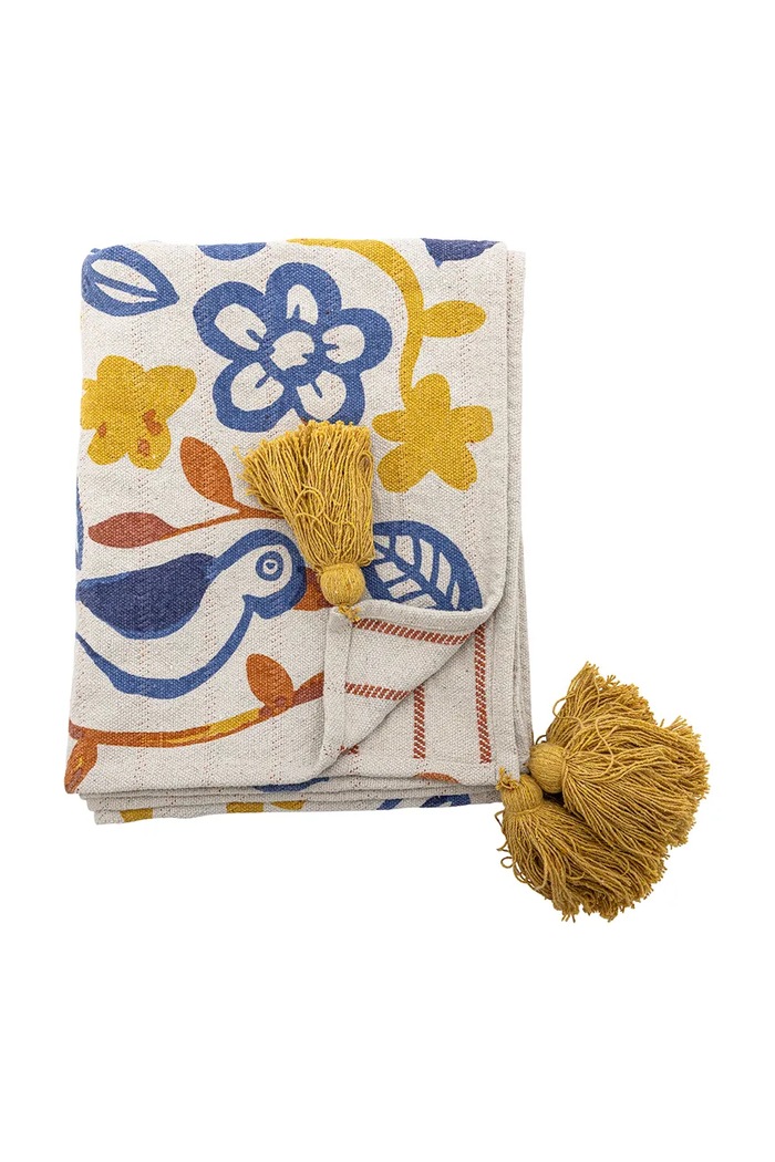 Bloomingville Narzuta z bawełną 160 x 130 cm multicolor 82063493