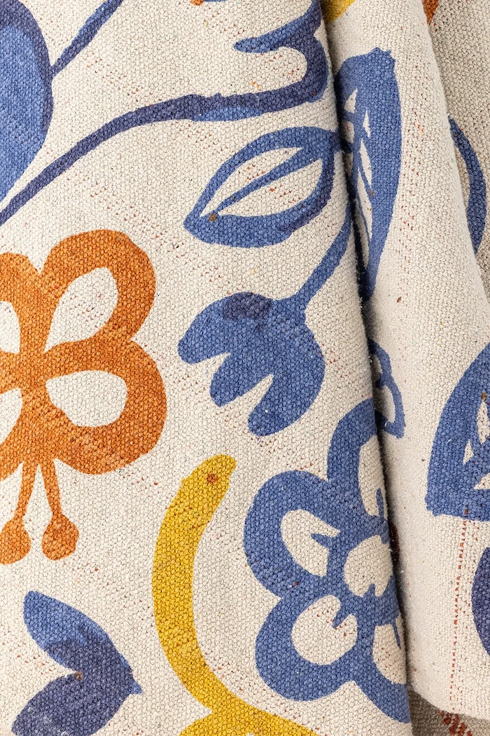 Salon i sypialnia Bloomingville Narzuta z bawełną 160 x 130 cm 82063493 multicolor