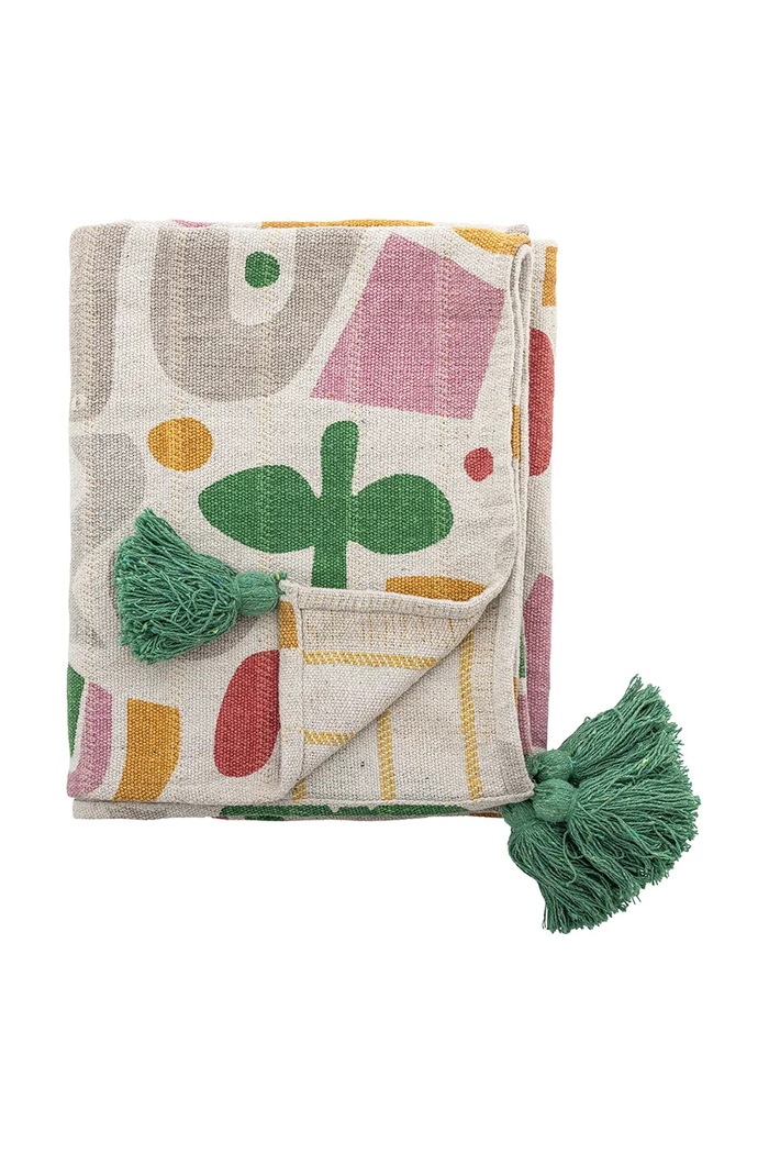 Bloomingville Narzuta z bawełną 160 x 130 cm multicolor 82063384