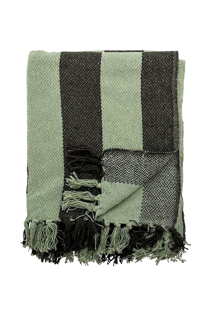 Bloomingville Narzuta z bawełną 160 x 130 cm zielony 82063496