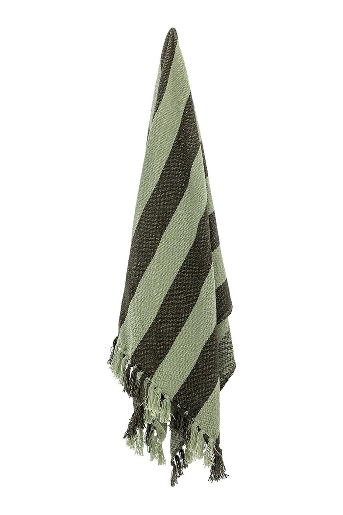 Bloomingville Narzuta z bawełną 160 x 130 cm 82063496 zielony AA00