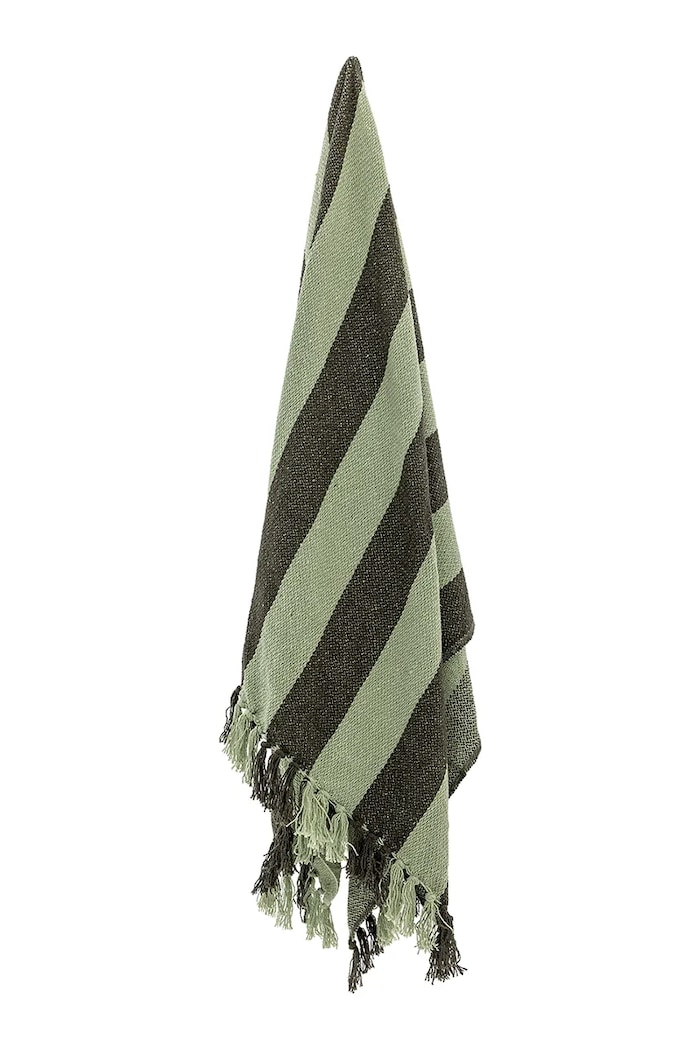 Bloomingville Narzuta z bawełną 160 x 130 cm 82063496 zielony AA00