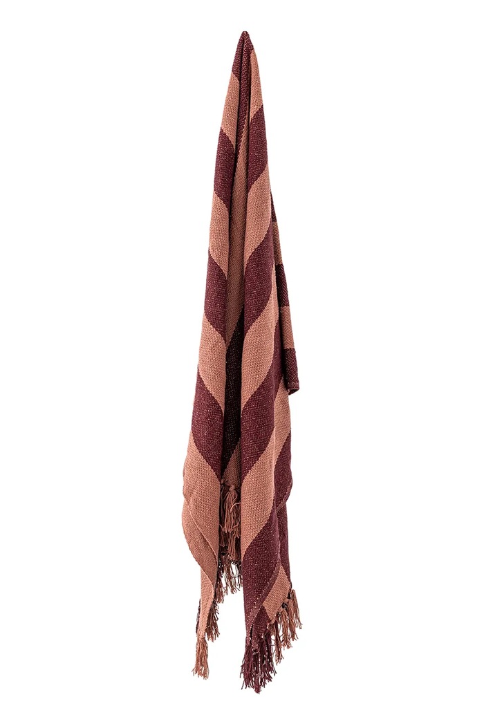 Bloomingville Narzuta z bawełną 160 x 130 cm 82063498 czerwony AA00