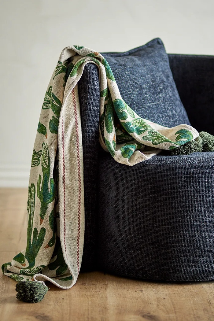Narzuta z bawełną 160 x 130 cm Bloomingville 82063472 multicolor