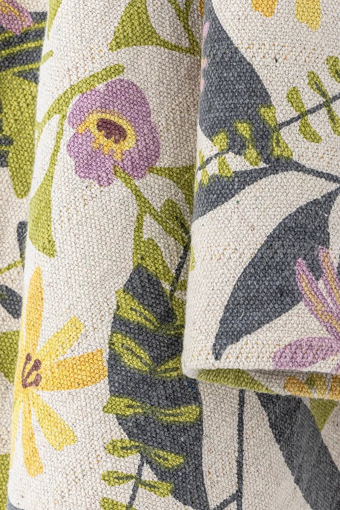 Salon i sypialnia Bloomingville Narzuta z bawełną 160 x 130 cm 82063504 multicolor