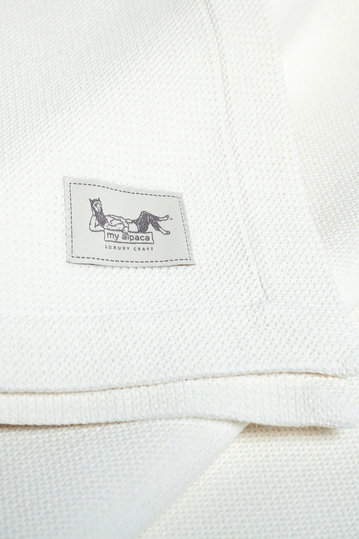 My Alpaca narzuta bawełniana THNAXCO260260VANILLA beżowy AA00