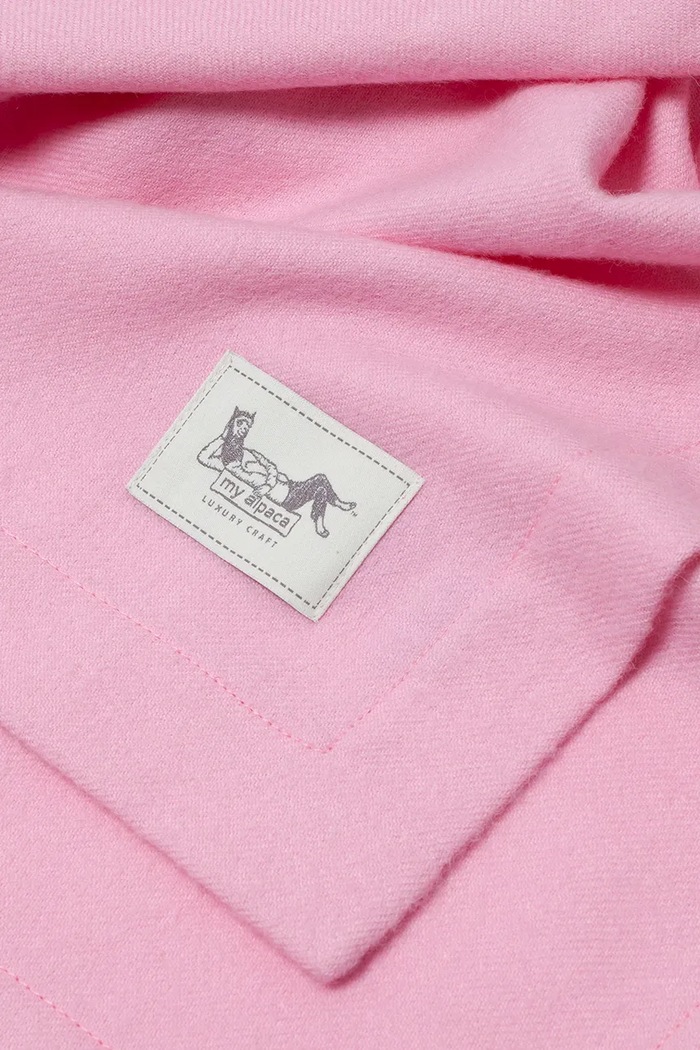 My Alpaca pled z wełny alpaki WGTPHMPER80100PINK różowy AA00