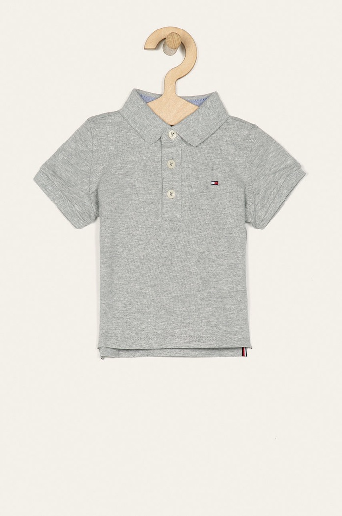Tommy Hilfiger - Polo dziecięce 74-176 cm z elastanem szary KB0KB03975