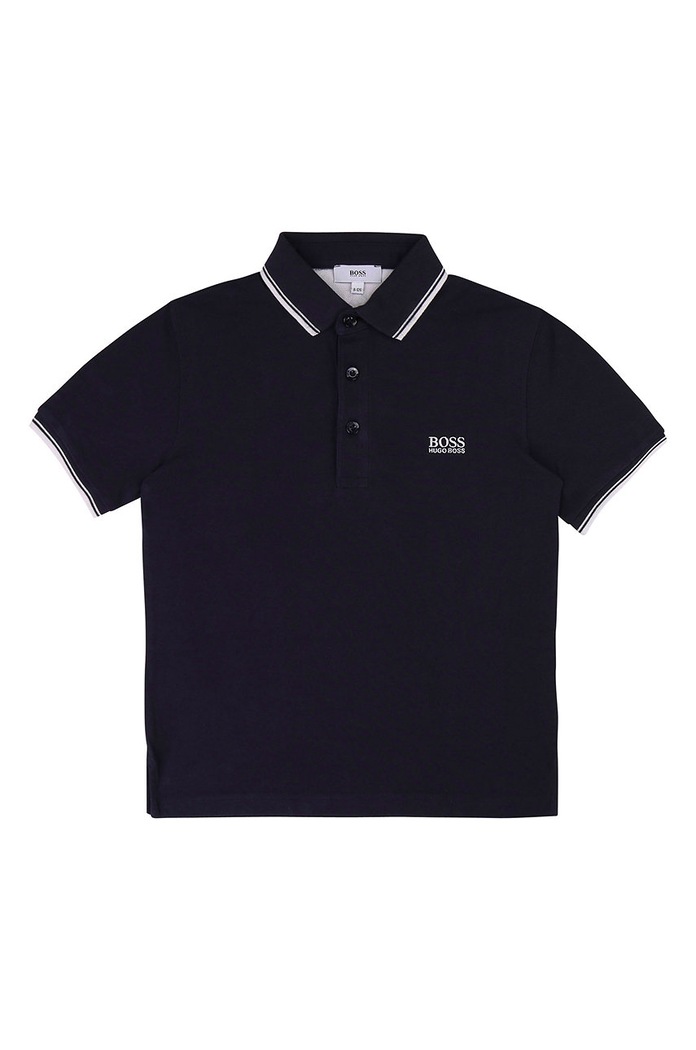 Boss - Dětské polo tričko 164-176 cm s límečkem námořnická modř J25P17.164.176