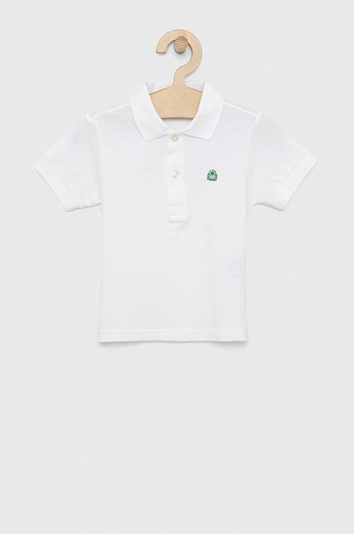 Pamučna polo majica United Colors of Benetton bez uzorka bež 3089G3008.P.NOS