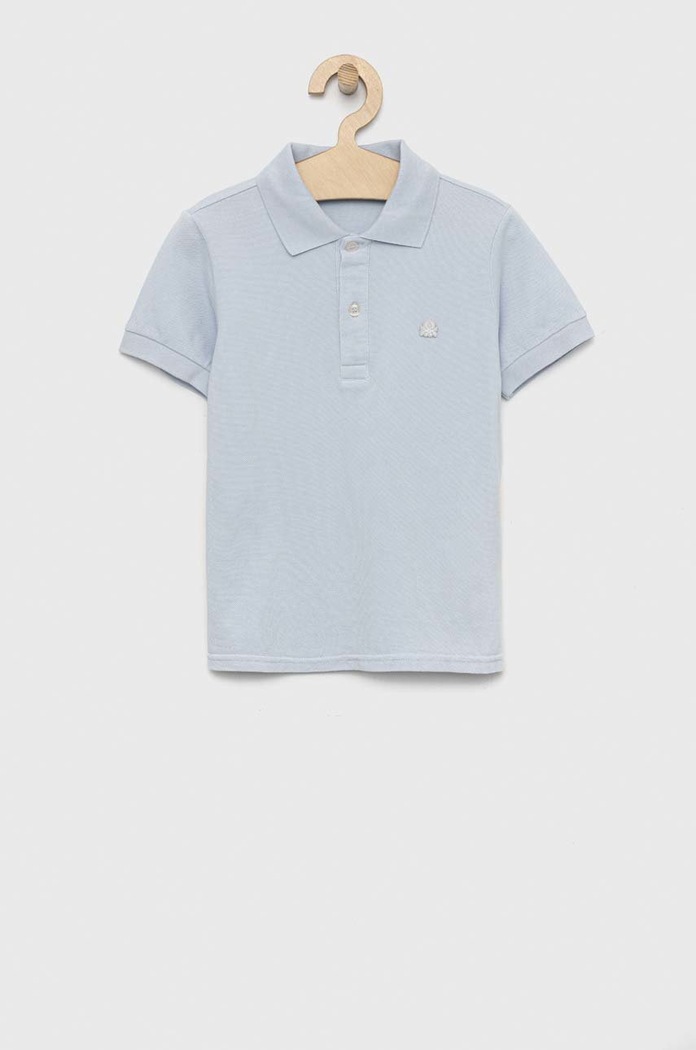 United Colors of Benetton polo bawełniane dziecięce bawełna niebieski 3089G3008.P.NOS