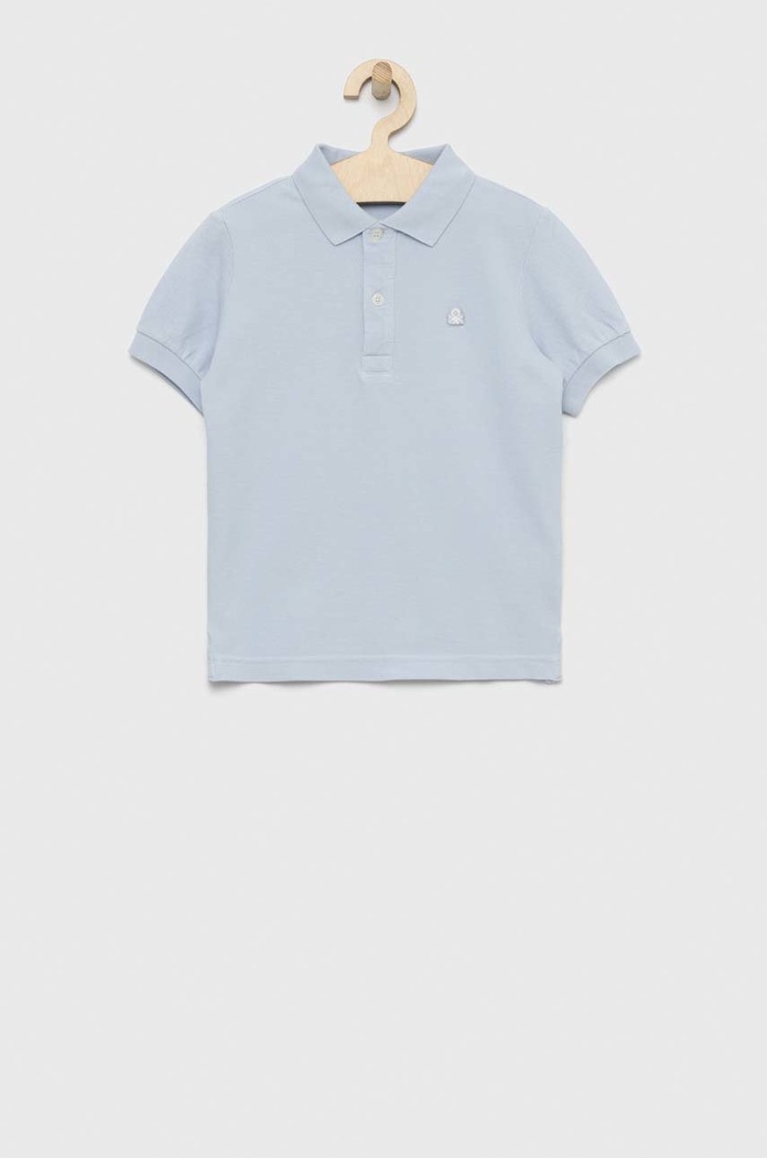 Dětská bavlněná polokošile United Colors of Benetton propínací modrá 3089C300Q.G.NOS