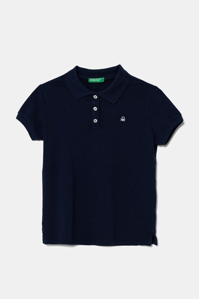United Colors of Benetton polo dziecięce z elastanem granatowy 3WG9C300O.G.NOS