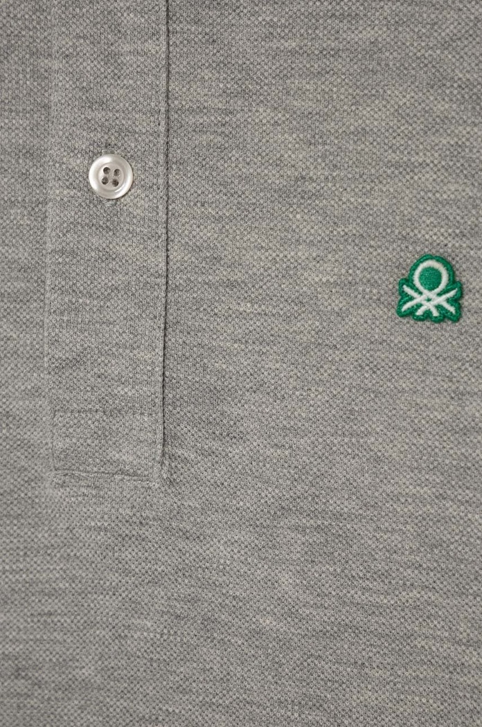 Băieți United Colors of Benetton tricouri polo din bumbac pentru copii 3089C300Q.G.NOS.9BYX gri