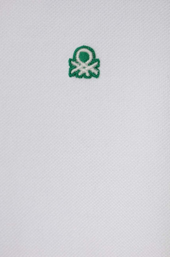 CHLAPEC Dětské bavlněné tričko s dlouhým rukávem United Colors of Benetton 3089C300Z.G.NOS bílá