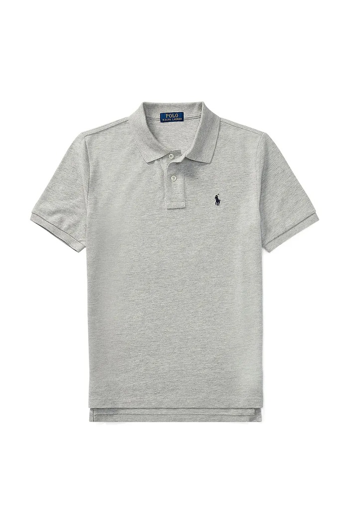 Polo Ralph Lauren detské bavlnené polo tričko 323603252002 sivá AA00