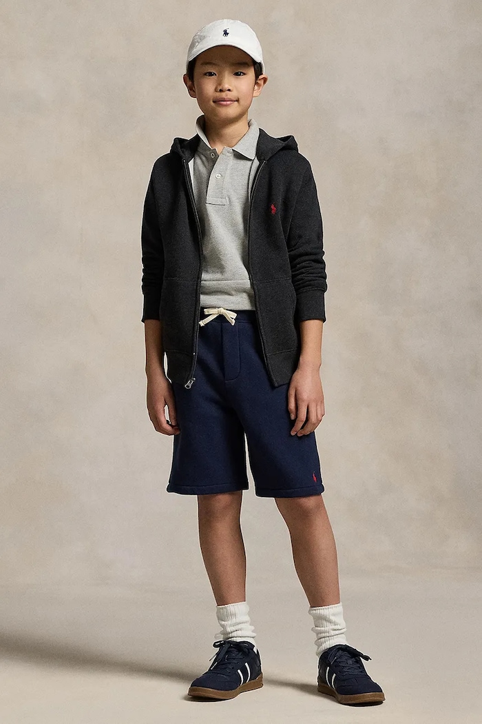 Polo Ralph Lauren detské bavlnené polo tričko 323603252002 sivá