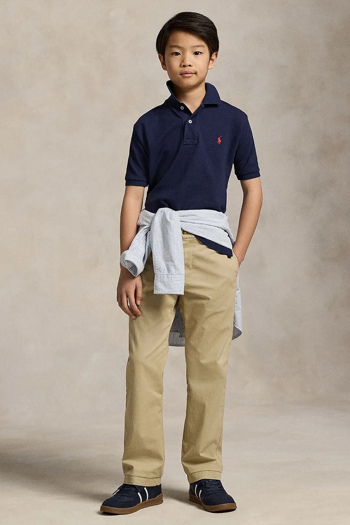 Polo Ralph Lauren detské bavlnené polo tričko tmavomodrá 323603252005