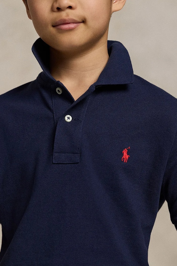 Polo Ralph Lauren detské bavlnené polo tričko 323603252005 tmavomodrá