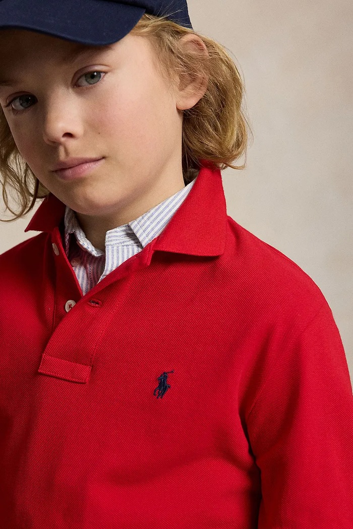 Polo Ralph Lauren polo dziecięce bawełniane 323603252009 czerwony