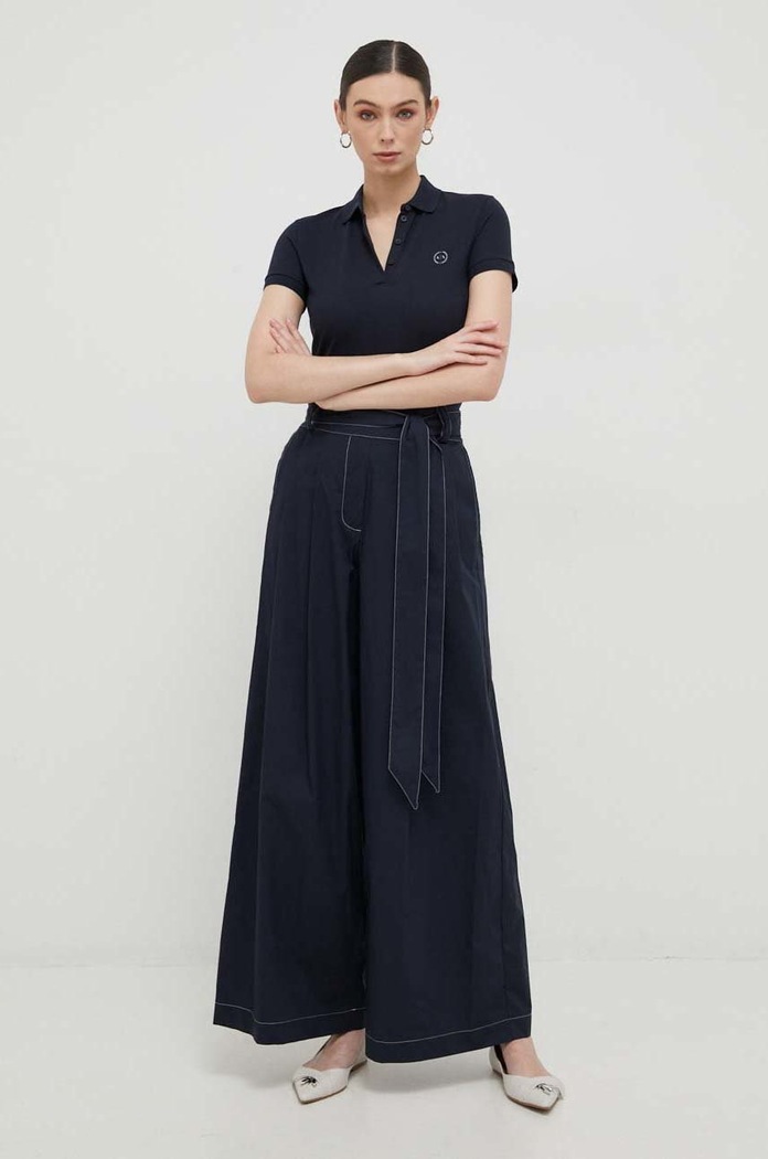 Памучна тениска с яка Armani Exchange 8NYF73.YJ17Z.NOS тъмносин AA00