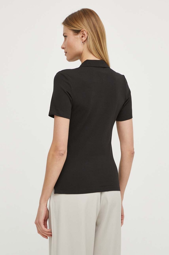 Ρούχα Πόλο Tommy Hilfiger WW0WW42047 μαύρο