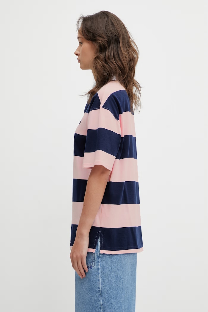 Coperni polo in cotone Striped Polo COPJS117F5026 rosa AA00