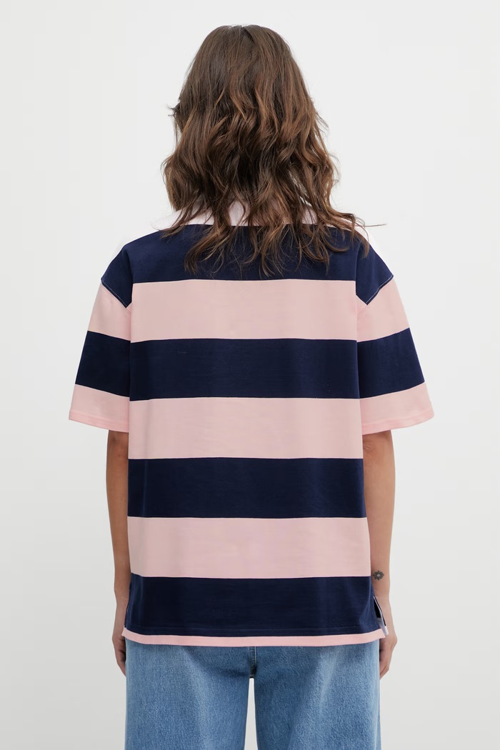 Abbigliamento Coperni polo in cotone Striped Polo COPJS117F5026 rosa