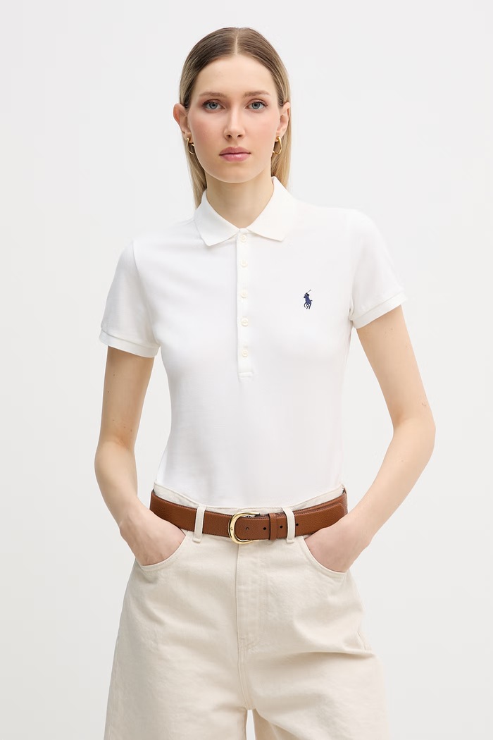 Polo Ralph Lauren polo pentru femei bej 211B18200