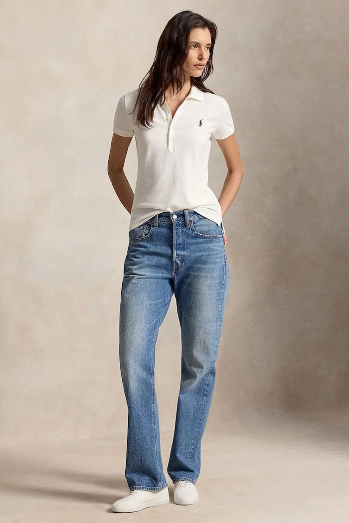 Odzież Polo Ralph Lauren Polo damskie 211B18200 beżowy