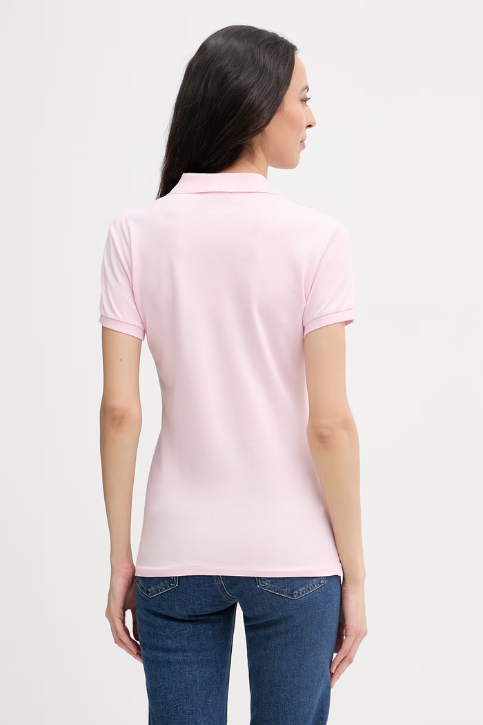 Ρούχα Polo Ralph Lauren Πόλο γυναικείο 211B18200 ροζ