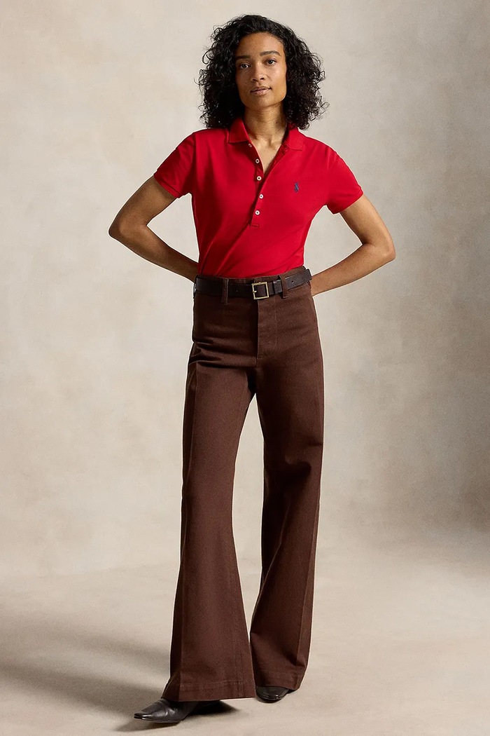 Oblačila Polo Ralph Lauren polo majica ženska 211B18200 rdeča
