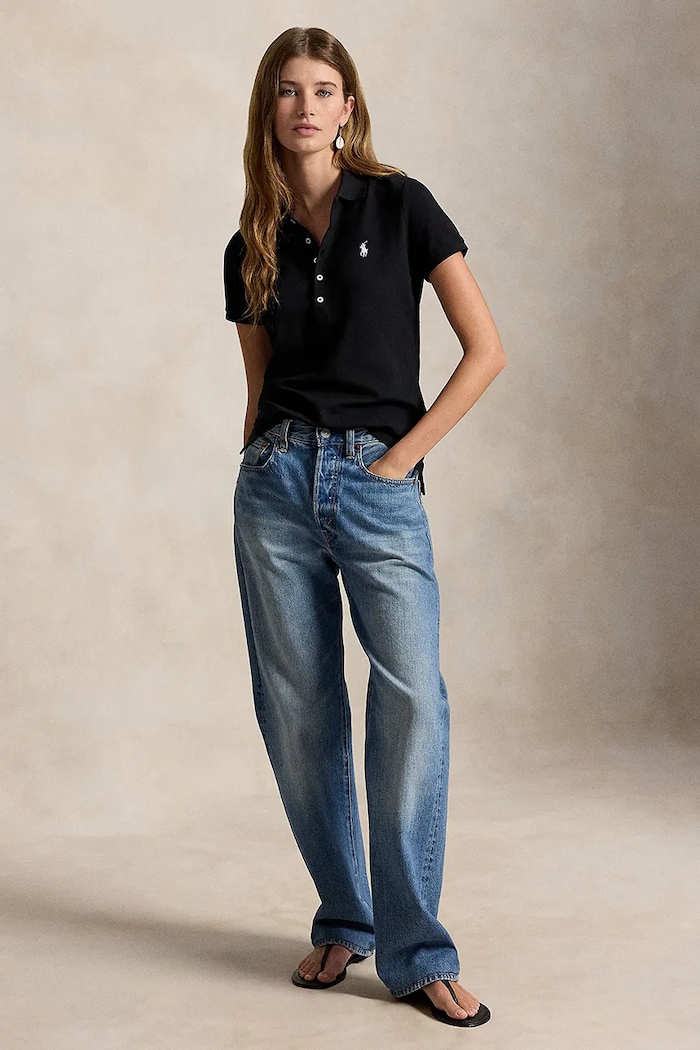 Одежда Polo Ralph Lauren поло для женщин 211B18200 чёрный
